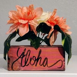 Aloha Floral Arrangement with Pink and Green Accents